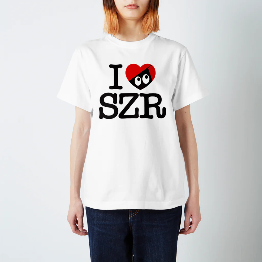 忍者スリスリくんのI LOVE SZR. Regular Fit T-Shirt