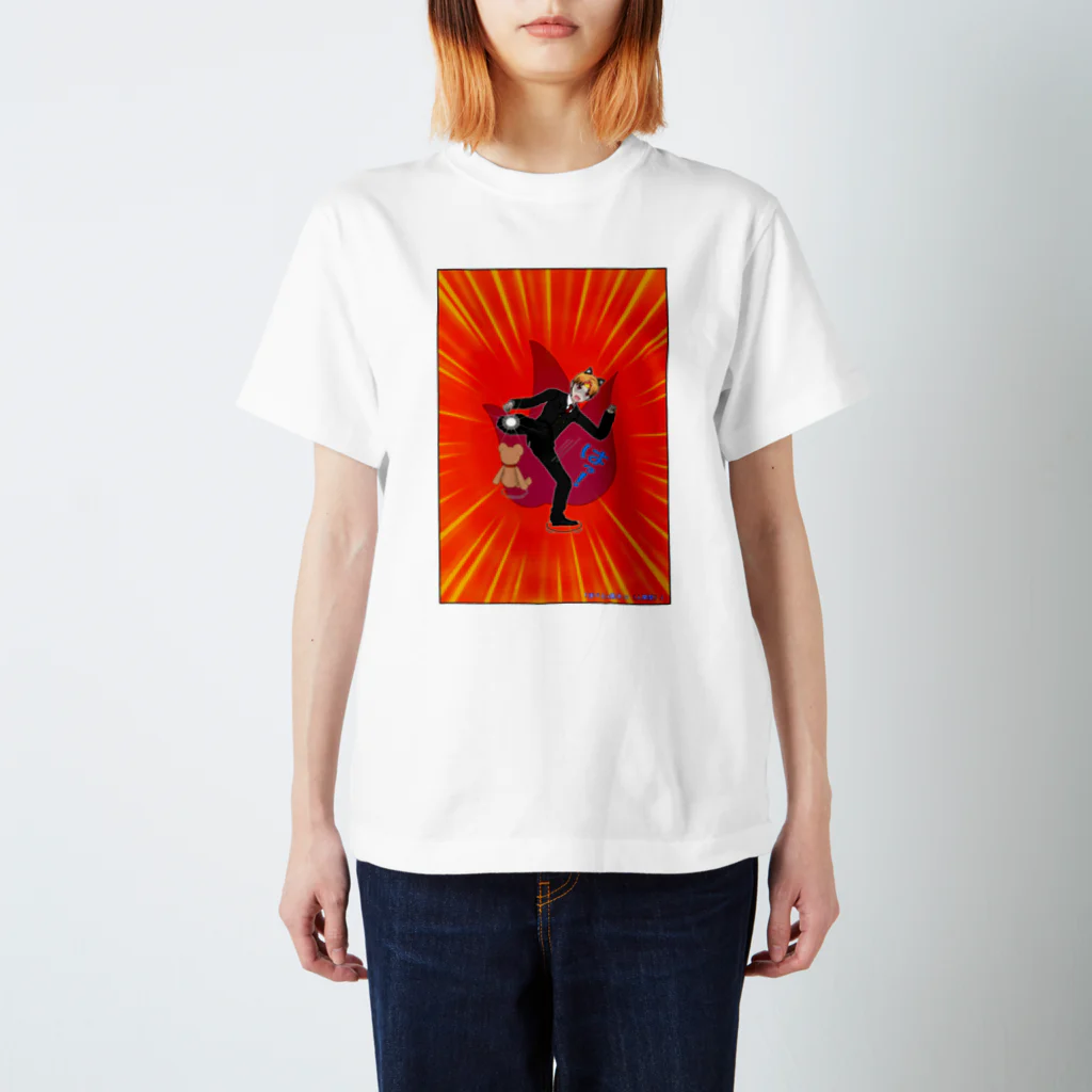 FreeComicHIROのぽぺとx黒ネコ（人間型） Regular Fit T-Shirt