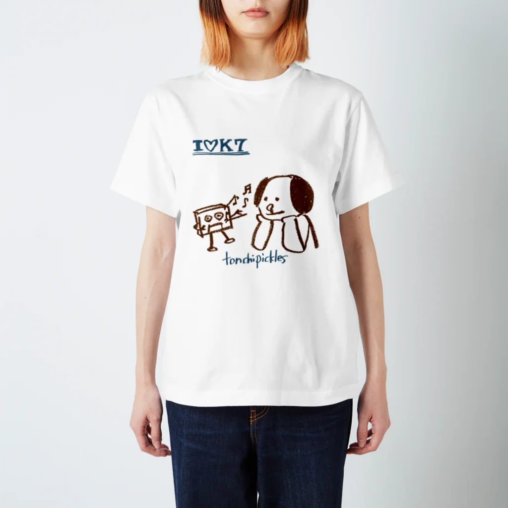 とんちピクルスのI love K7 Regular Fit T-Shirt