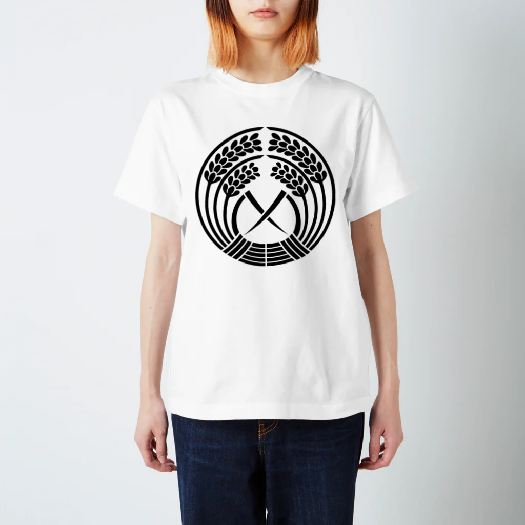 日本の家紋 抱き稲 Regular Fit T-Shirt
