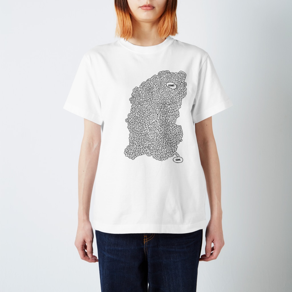 burnworks designの迷路 Regular Fit T-Shirt
