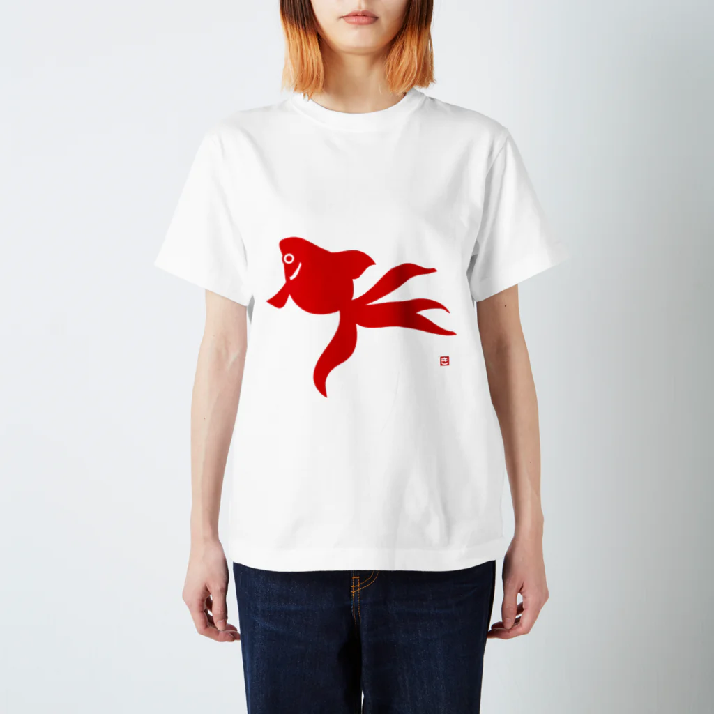 burnworks designの金魚 Regular Fit T-Shirt