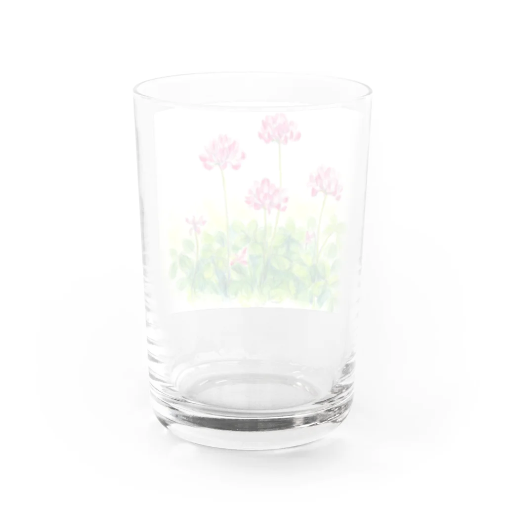 リラのレンゲ草 Water Glass :back