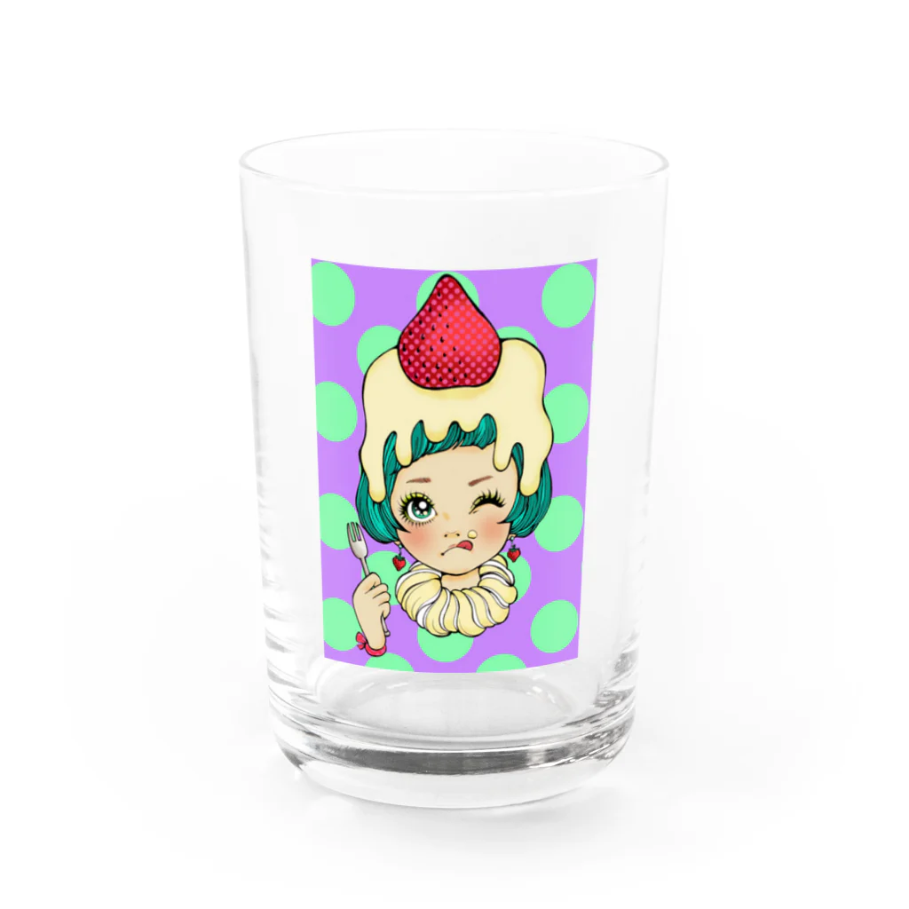 wacaのcake*girl Water Glass :front