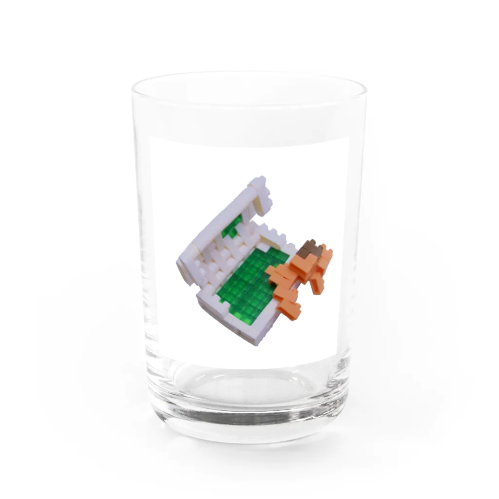 nano kantaのブロック人間製造機 Water Glass :front