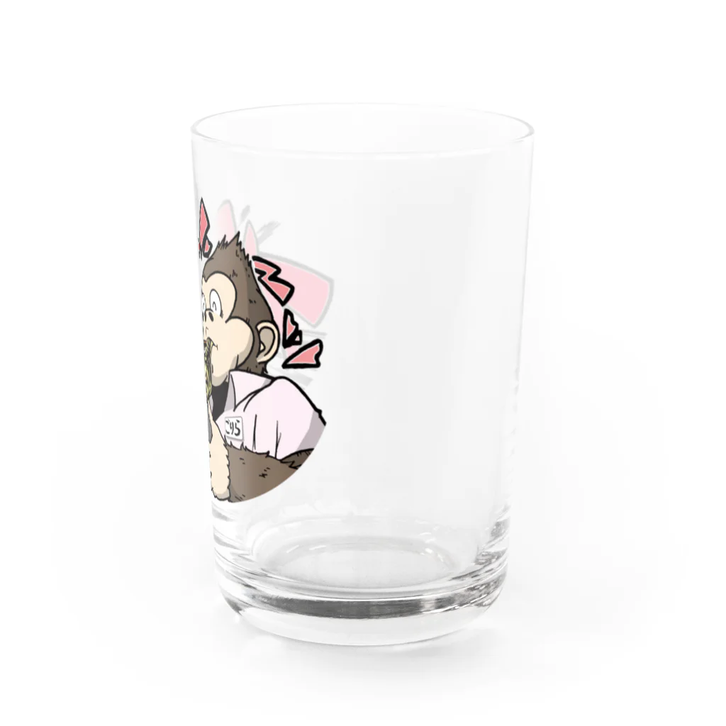 osusowakeのラーメンをすするゴリラ Water Glass :right