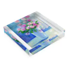 リラの盛り花 Acrylic Block :placed flat