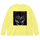 Akieem Zawadi's SHOPのBright Face Big Long Sleeve T-Shirt