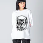 NobigaoのNobigao Music Cat ビッグシルエットロングスリーブTシャツ