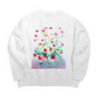 にじのははのにじみ_お花 Big Crew Neck Sweatshirt