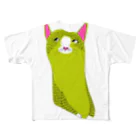 NIKORASU GOのLOVELOVECATデザイン「しらないもんね」 All-Over Print T-Shirt