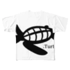 たかせ ゆづきのTurtle-Black All-Over Print T-Shirt