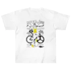 loveclonesのNPBR 自転車女子 ガーリーイラスト ヘビーウェイトTシャツ