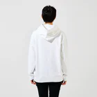 Monochrome Station Goodsのぱんびっとくん ちらっとver. キッズサイズ用 Hoodie :model wear（back）