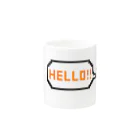 manaのドット絵風うさぎ「HELLO!!」 Mug :other side of the handle