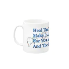 山本♂△のHeal the World (Blue) Mug :left side of the handle