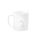 けいせんのしろねこフェイス Mug :left side of the handle