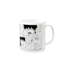 水辺出版の月刊タニシ最強巻貝伝説名場面劇場マグカップ Mug :right side of the handle