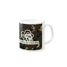 ＰＡＮＤＡ　ＪＥＷＥＬＲＹのパンダミリタリーロゴ・マグカップ Mug :right side of the handle