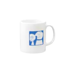 Hawaii LabelのHawaii Record mug_BLU マグカップの取っ手の右面