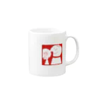 Hawaii LabelのHawaii Record mug_RED マグカップの取っ手の右面