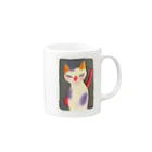 猫の絵　iPhoneケースとか　菫ごろの猫の絵だよ Mug :right side of the handle