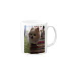 プロ猿ファーごるのポメラニアン Mug :right side of the handle