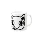 Cɐkeccooのもぐもぐふれんず-ねこフェイス Mug :right side of the handle