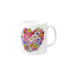 usa23のFlower Heart Mug :right side of the handle