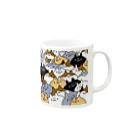 かめ吉のねこだらけ Mug :right side of the handle