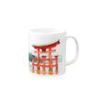 34addressの宮島鳥居グッズ Mug :right side of the handle