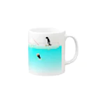 ramuneのペンギン Mug :right side of the handle