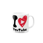 JYDstyleのI Love YouTube 머그컵の取っ手の右面