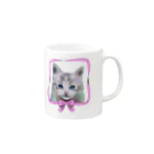 こちぇっくの猫のmuffin Mug :right side of the handle
