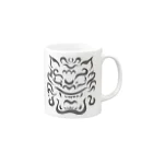 かおるのシーサー Mug :right side of the handle