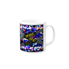 hansoloのwebsitemodel（blue） Mug :right side of the handle