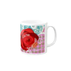 fa-soのrose pink w_pink Mug :right side of the handle