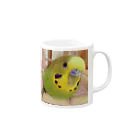 ぴすたちおのセキセイインコ Mug :right side of the handle