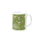 Ellieのflower ドイリー Mug :right side of the handle