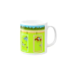 こざるのhorse racing Mug :right side of the handle