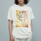 iland.oopartsの花銀河3 オーガニックコットンTシャツ