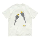 LittleLoroのノーマルオカメインコ　ごきげんポーズ中 オーガニックコットンTシャツ