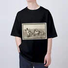 J. Jeffery Print Galleryの天使のイルカ車レース オーバーサイズTシャツ