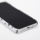 ミニマムユニヴァース@SUZURIのデビねこくんとデビねずちゃんドット絵 緑色 スマホケース Smartphone Case :bottom edge
