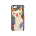 猫の絵　iPhoneケースとか　菫ごろの猫の絵だよ スマホケース