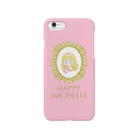 HappyミシェルのHappyミシェル－macaroon pink スマホケース