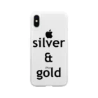 Lenのsilver & gold Soft Clear Smartphone Case