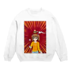 FreeComicHIROのFLYING BIRD GIRL Crew Neck Sweatshirt