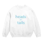 Lenのheads or tails・baby blue Crew Neck Sweatshirt