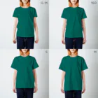 モンスター図鑑のモンスター図鑑 No.1 リオン Regular Fit T-Shirt :model wear (woman)